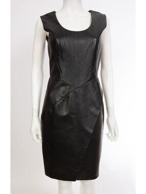 J.Mendel Black Lambskin Leather Dress size 4